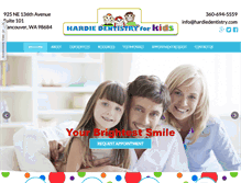 Tablet Screenshot of hardiedentistry.com